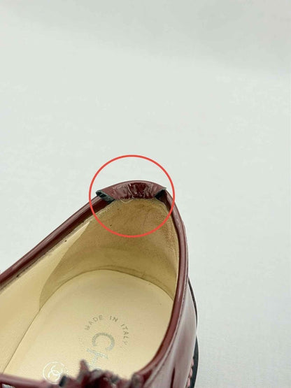 Pre - loved CHANEL Burgundy Size EU 38.5 Brogues at Reems Closet