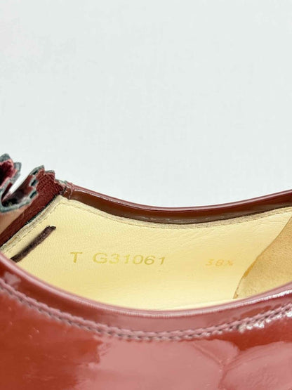 Pre - loved CHANEL Burgundy Size EU 38.5 Brogues at Reems Closet