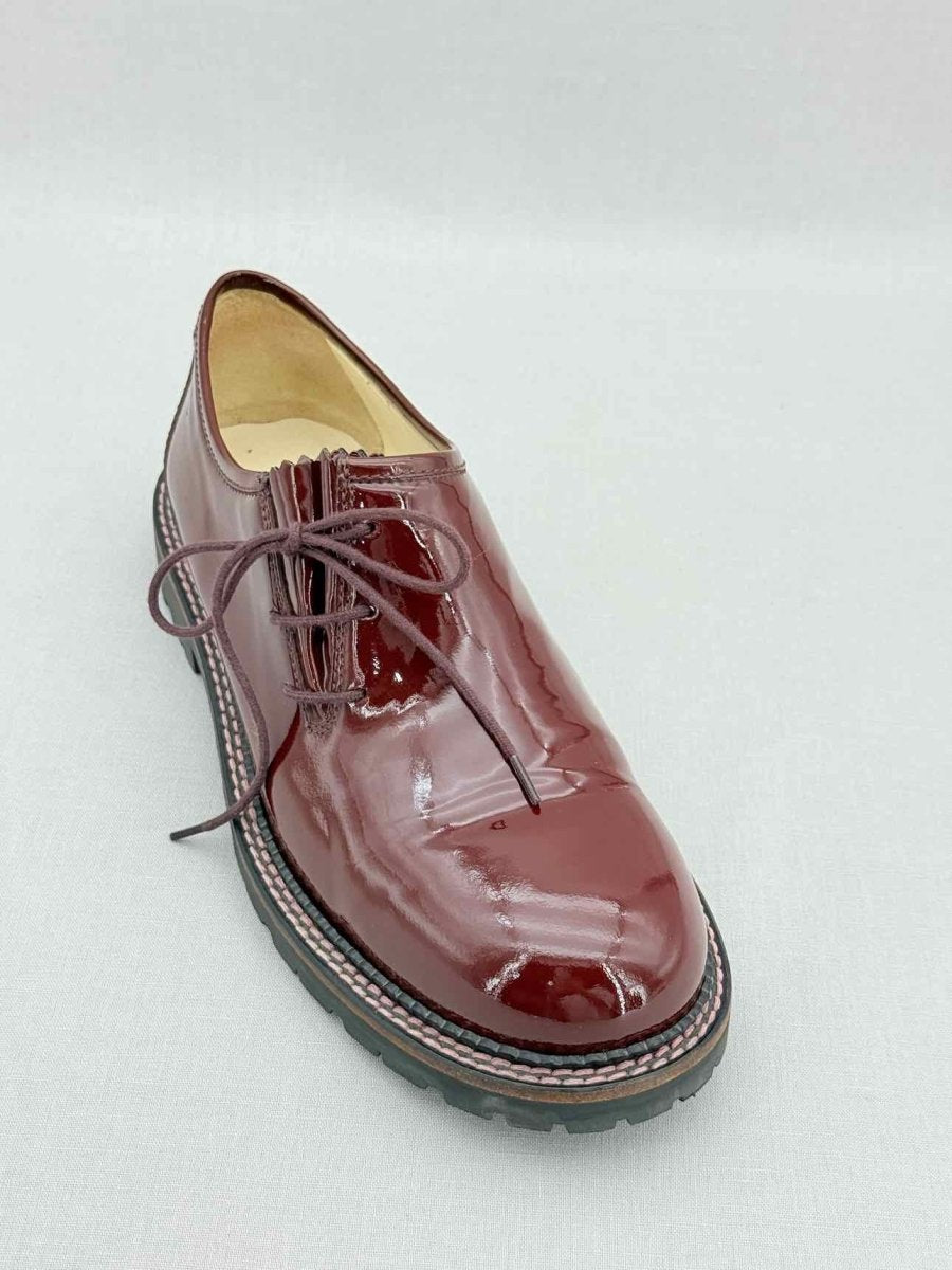 Pre - loved CHANEL Burgundy Size EU 38.5 Brogues at Reems Closet