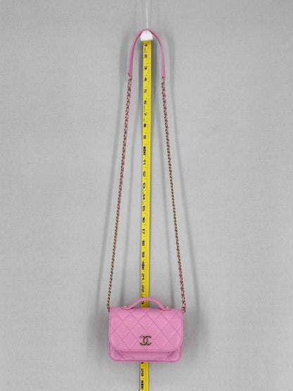 Pre - loved CHANEL Business Affinity Lilac Quilted Top Handle at Reems Closet