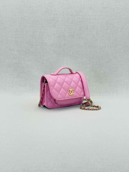 Pre - loved CHANEL Business Affinity Lilac Quilted Top Handle at Reems Closet