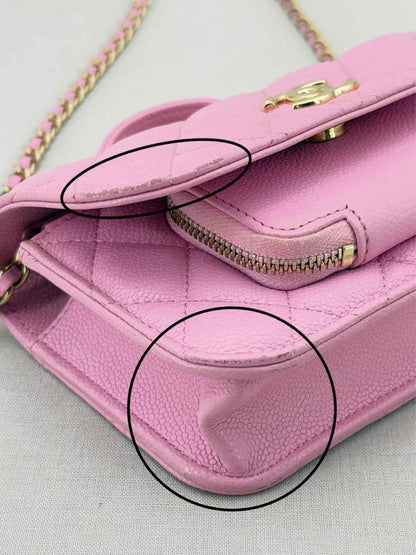 Pre - loved CHANEL Business Affinity Lilac Quilted Top Handle at Reems Closet