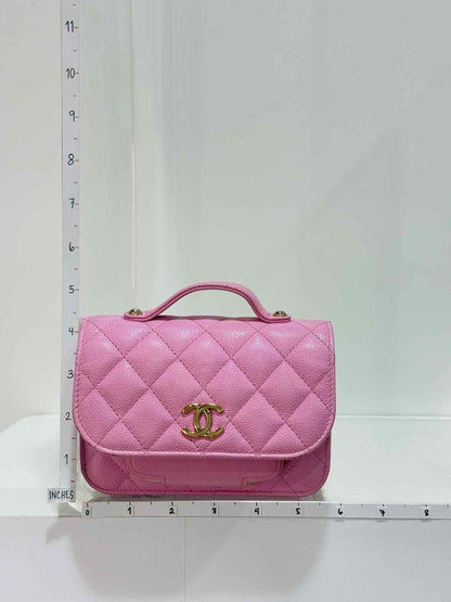 Pre - loved CHANEL Business Affinity Lilac Quilted Top Handle at Reems Closet
