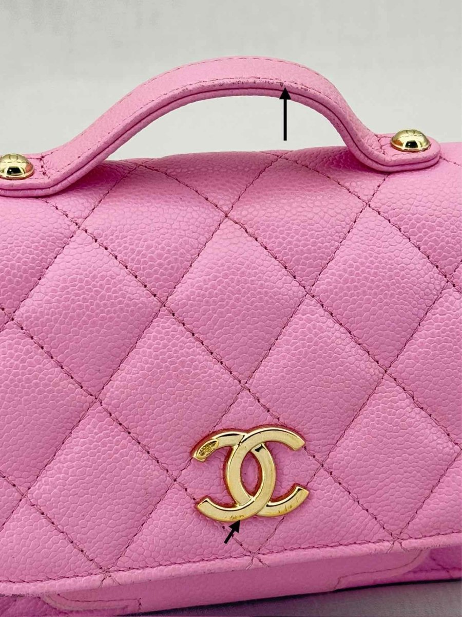 Pre - loved CHANEL Business Affinity Lilac Quilted Top Handle at Reems Closet