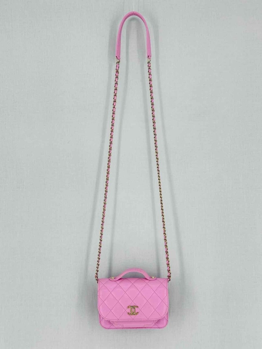 Pre - loved CHANEL Business Affinity Lilac Quilted Top Handle at Reems Closet