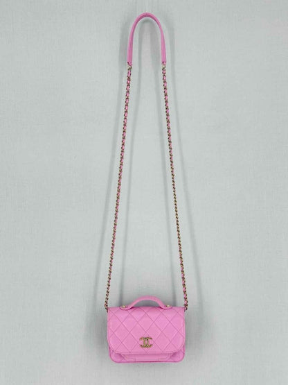 Pre - loved CHANEL Business Affinity Lilac Quilted Top Handle at Reems Closet