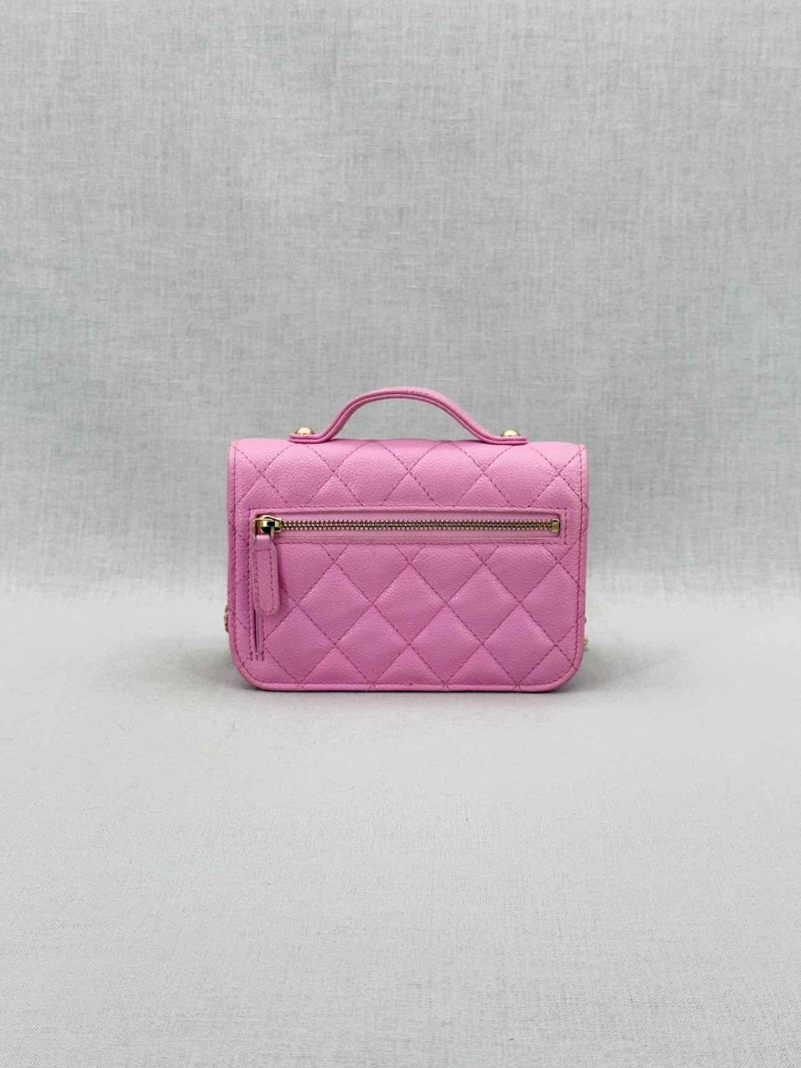 Pre - loved CHANEL Business Affinity Lilac Quilted Top Handle at Reems Closet