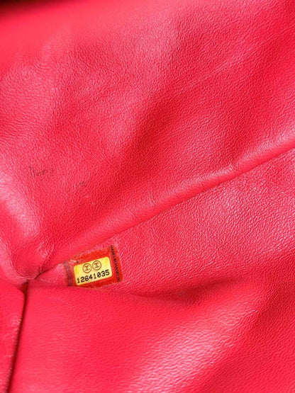 Pre - loved CHANEL Business Orange Quilted Shoulder Bag at Reems Closet