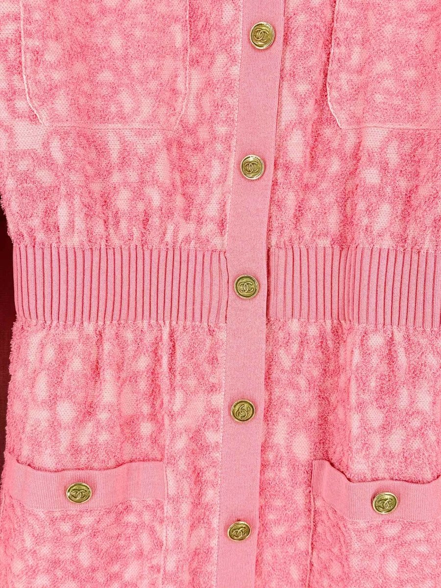 Pre - loved CHANEL Camellia Pink Size US 2 Short Dress at Reems Closet