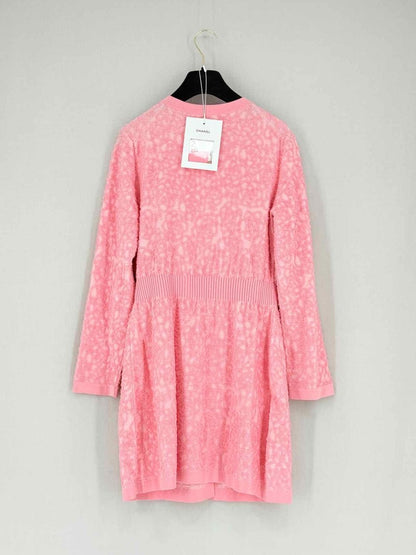 Pre - loved CHANEL Camellia Pink Size US 2 Short Dress at Reems Closet