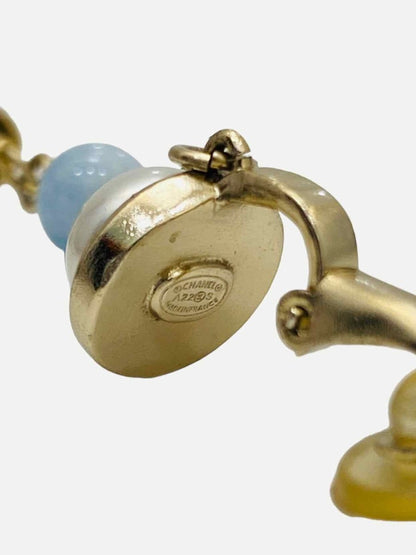 Pre - loved CHANEL CC Fashion Earrings & Necklace at Reems Closet