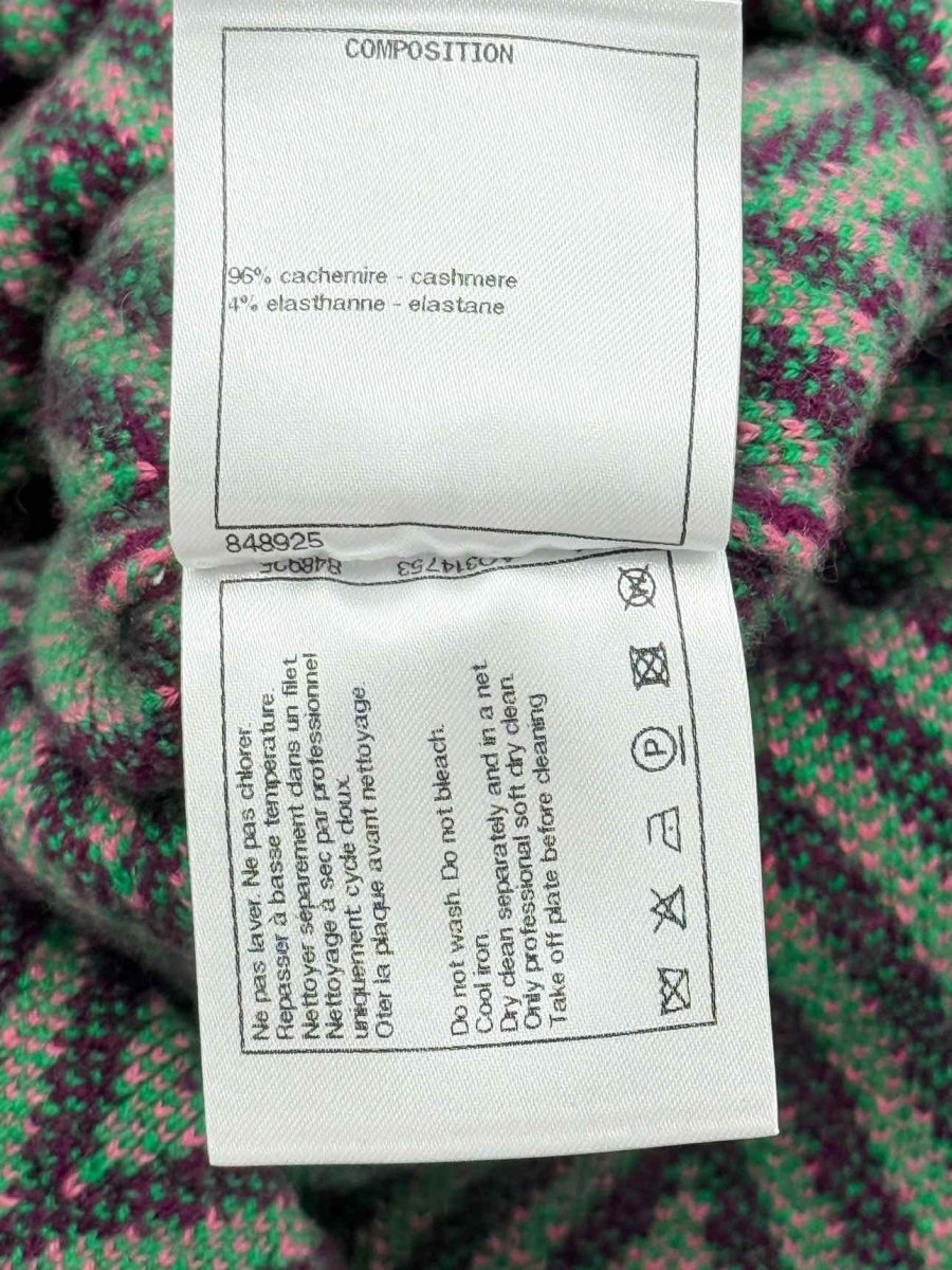 Pre - loved CHANEL CC Purple & Pink Size US 0 Knee Length Dress at Reems Closet