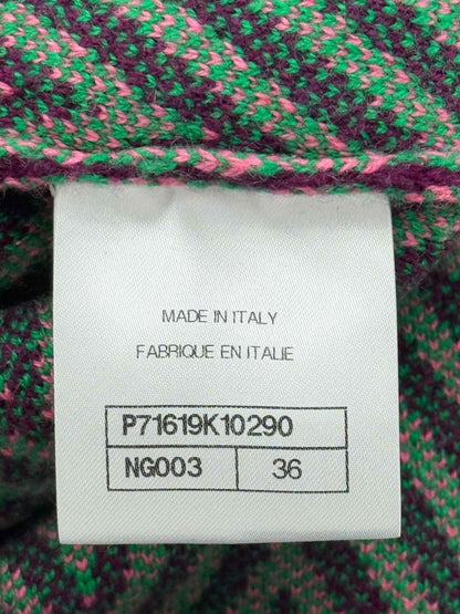 Pre - loved CHANEL CC Purple & Pink Size US 0 Knee Length Dress at Reems Closet