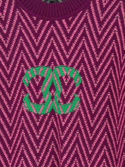 Pre - loved CHANEL CC Purple & Pink Size US 0 Knee Length Dress at Reems Closet