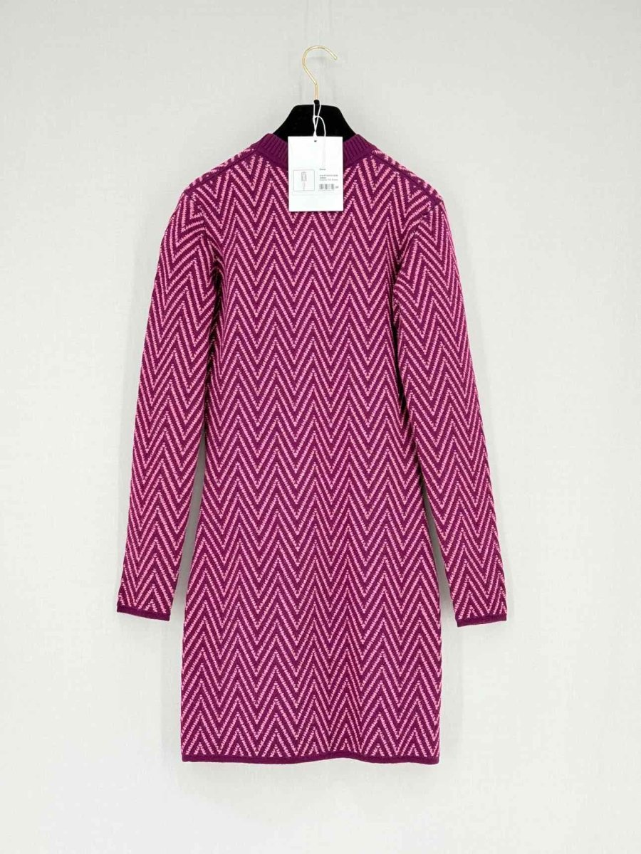 Pre - loved CHANEL CC Purple & Pink Size US 0 Knee Length Dress at Reems Closet