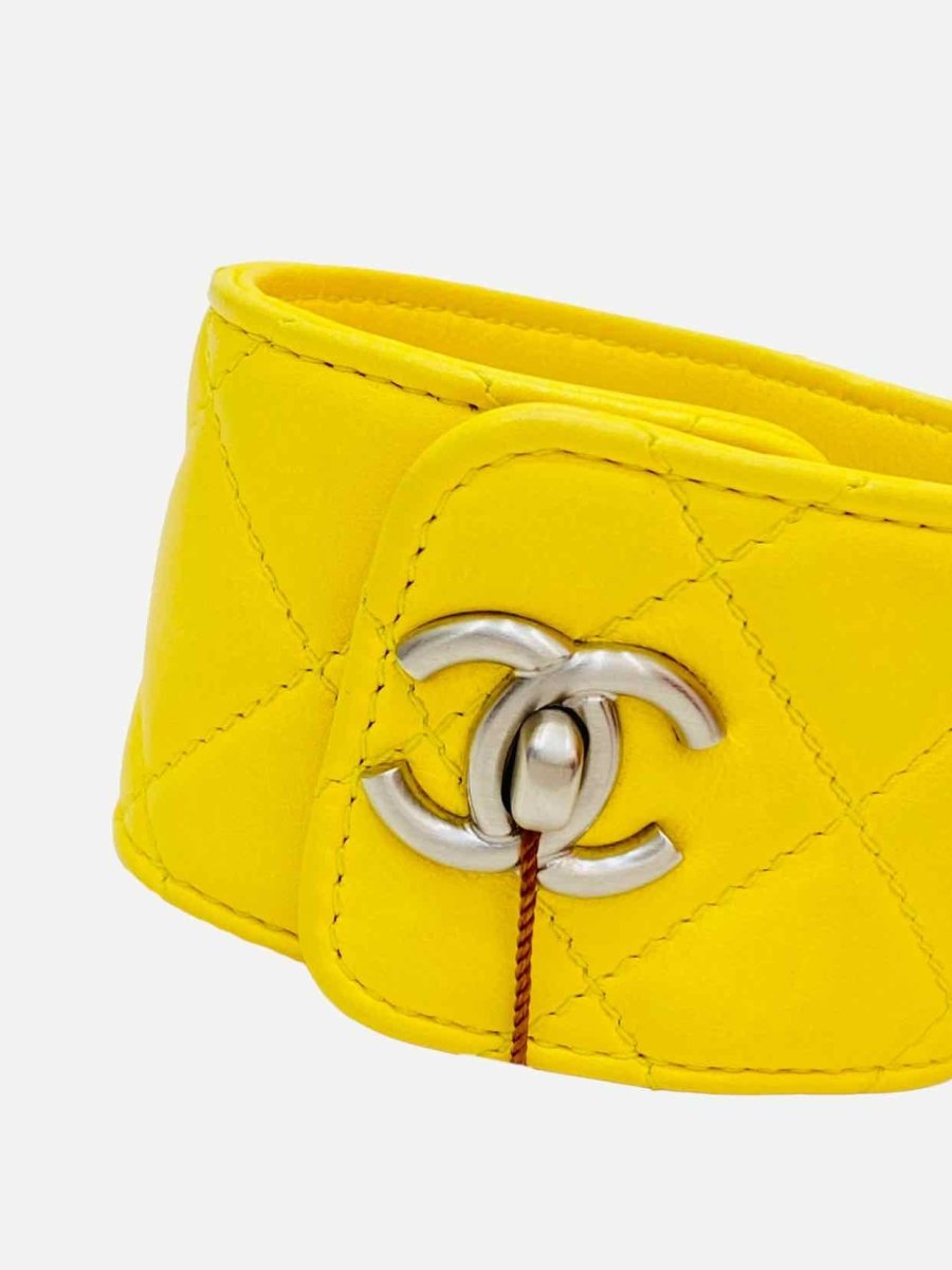 Pre - loved CHANEL CC Turnlock Quilted Fashion Cuff at Reems Closet