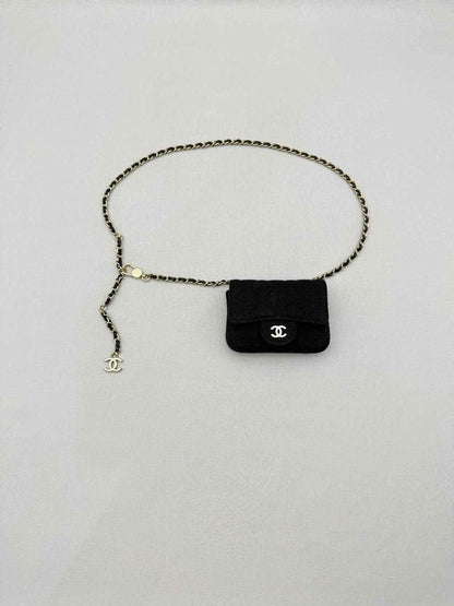 Pre-loved CHANEL Classic Black Quilted Belt Bag at Reems Closet