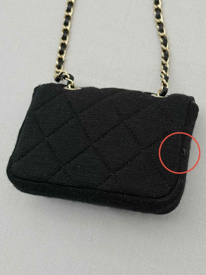 Pre-loved CHANEL Classic Black Quilted Belt Bag at Reems Closet