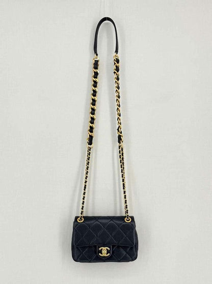 Pre-loved CHANEL Classic Black Quilted Shoulder Bag at Reems Closet