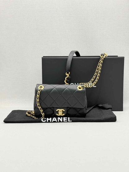 Pre-loved CHANEL Classic Black Quilted Shoulder Bag at Reems Closet