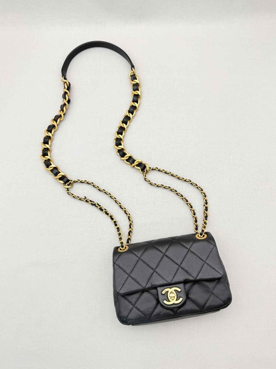 Pre-loved CHANEL Classic Black Quilted Shoulder Bag at Reems Closet