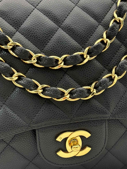 Pre-loved CHANEL Classic Black Quilted Shoulder Bag at Reems Closet