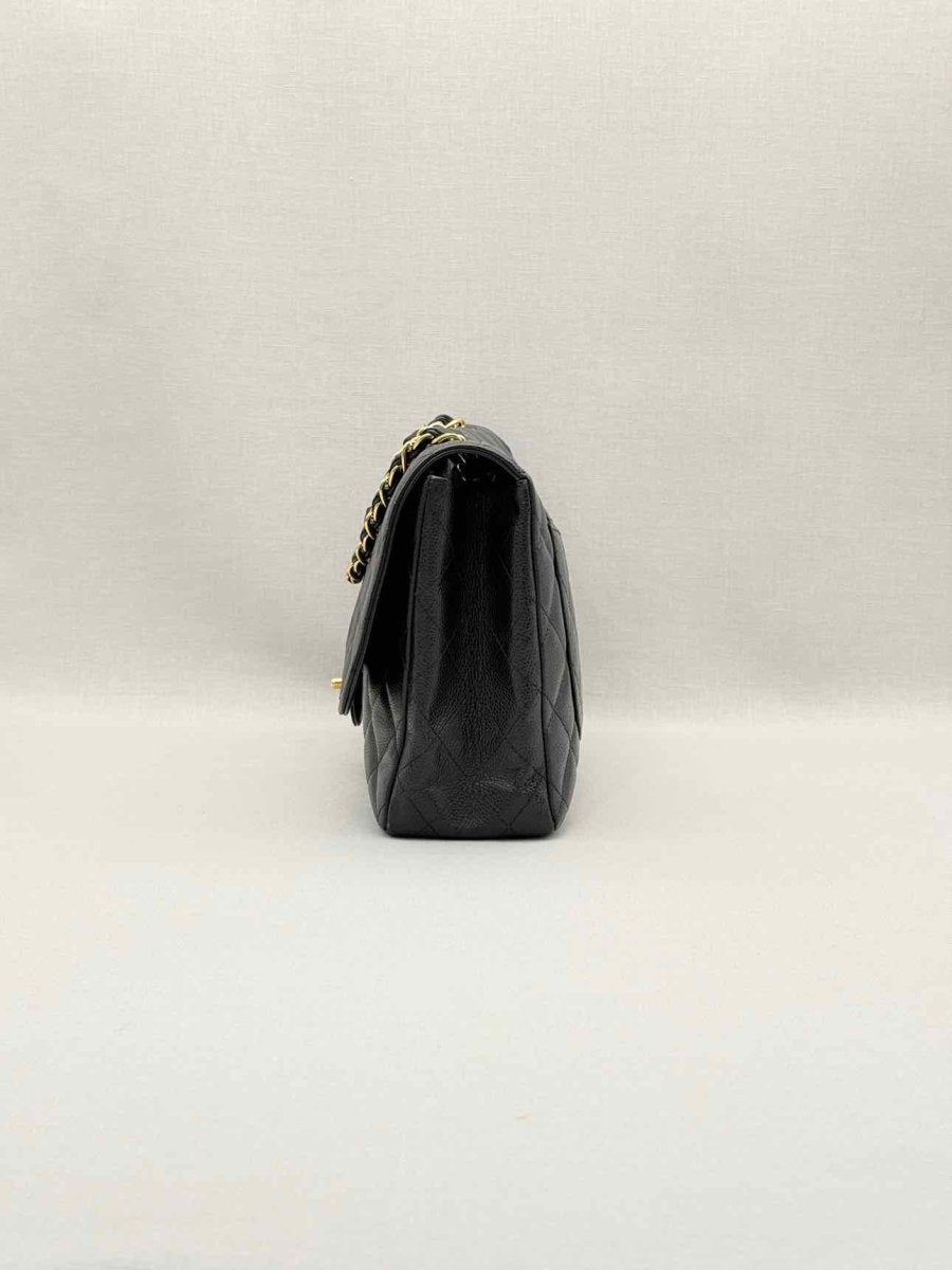 Pre-loved CHANEL Classic Black Quilted Shoulder Bag at Reems Closet