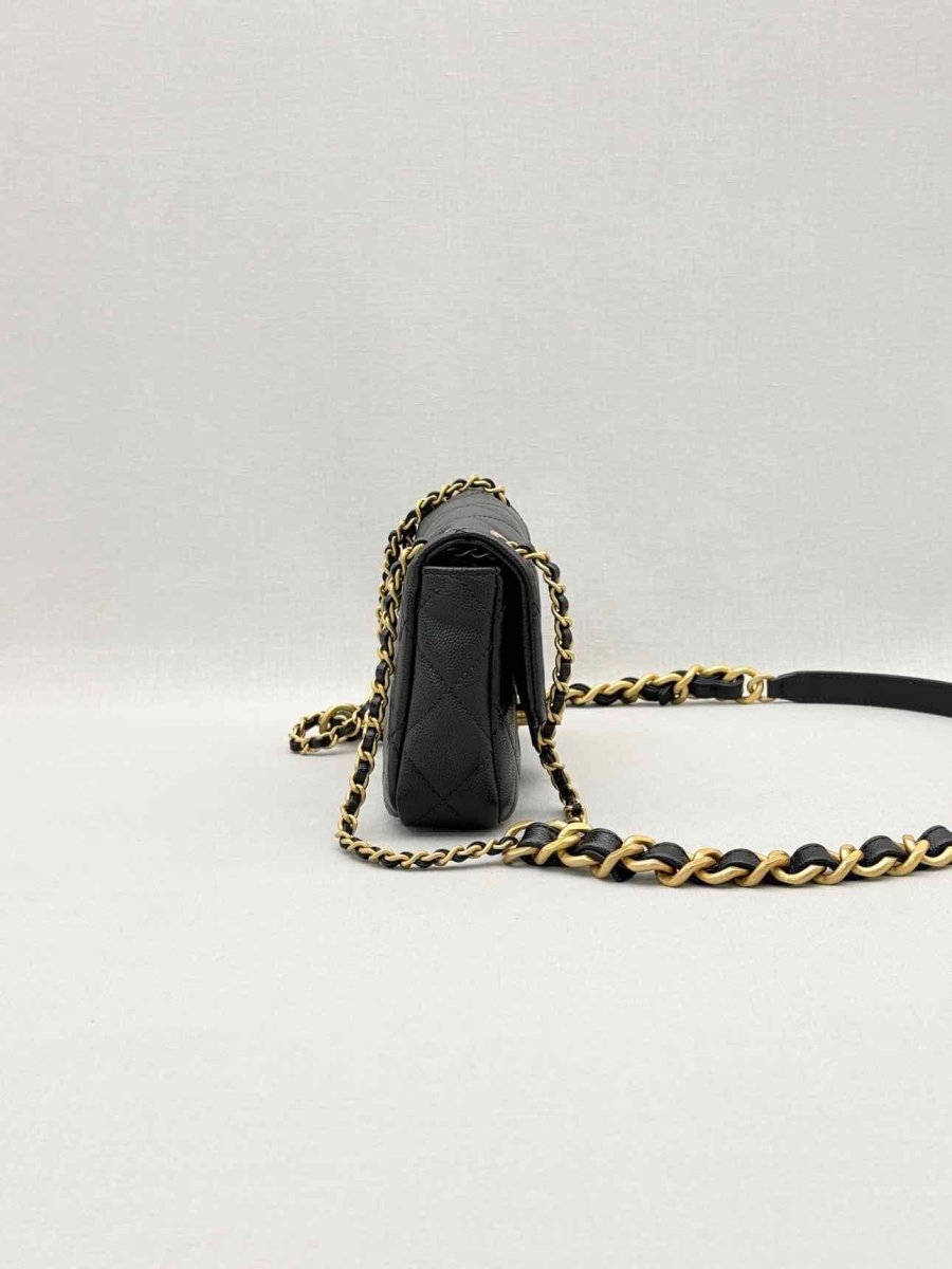 Pre-loved CHANEL Classic Black Quilted Shoulder Bag at Reems Closet