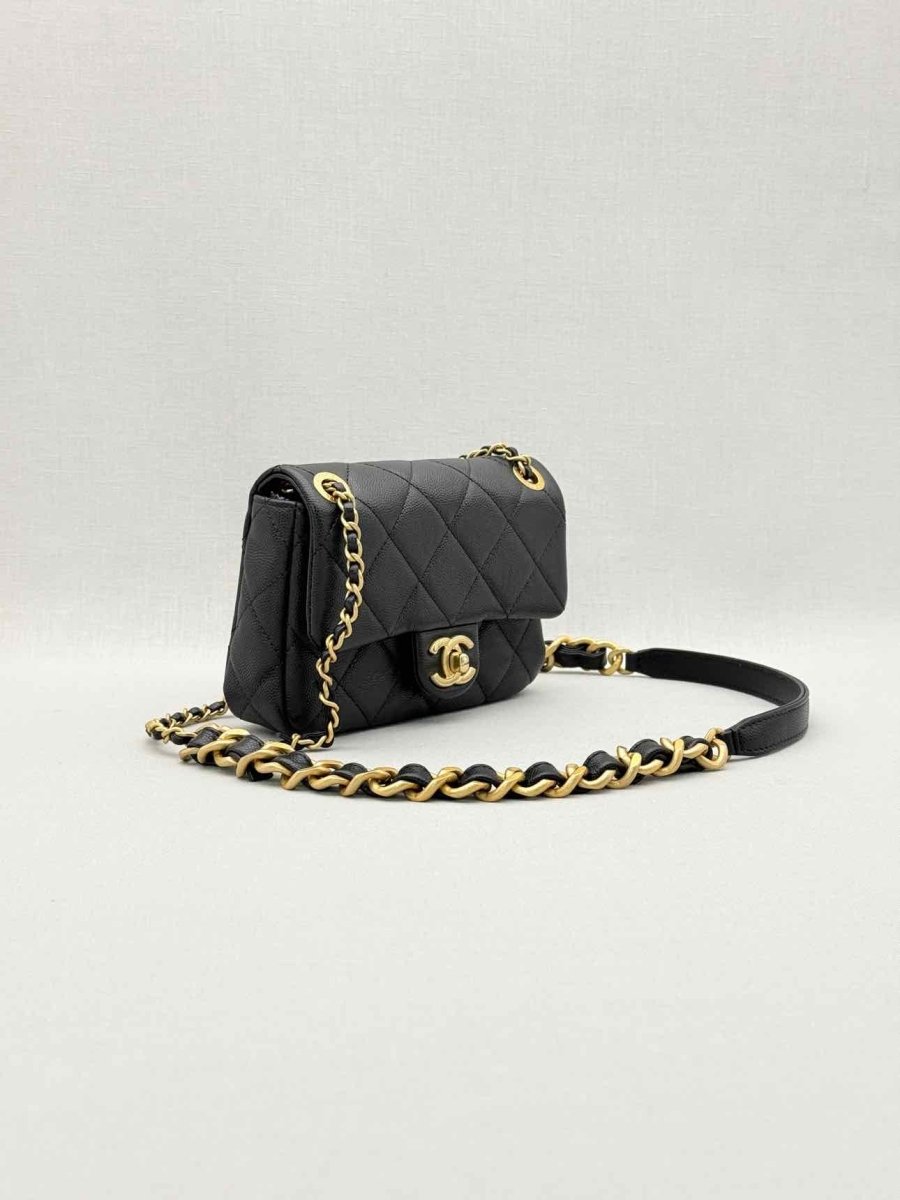 Pre-loved CHANEL Classic Black Quilted Shoulder Bag at Reems Closet