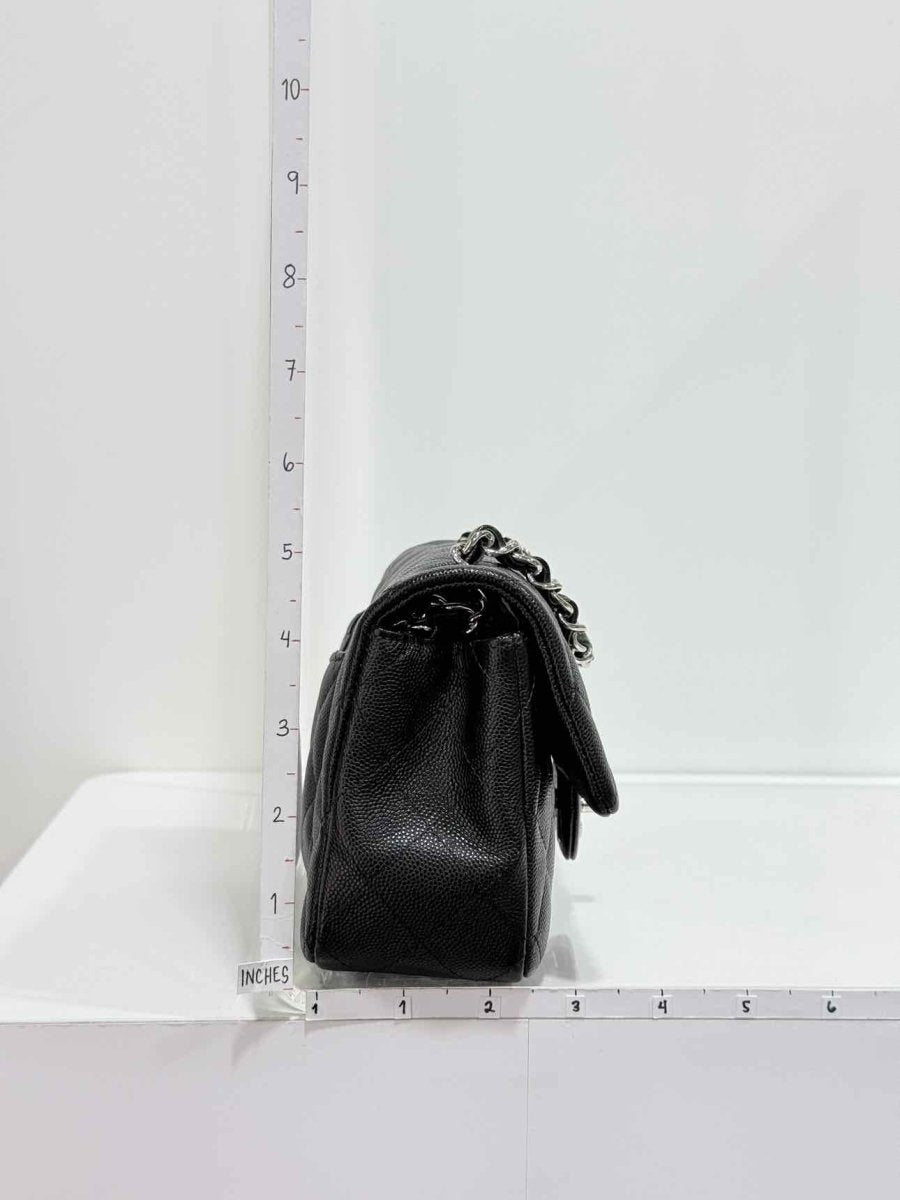 Pre-loved CHANEL Classic Black Quilted Shoulder Bag at Reems Closet