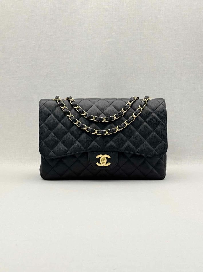 Pre-loved CHANEL Classic Black Quilted Shoulder Bag at Reems Closet