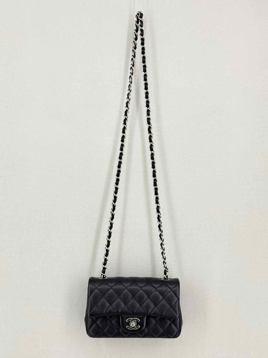 Pre-loved CHANEL Classic Black Quilted Shoulder Bag at Reems Closet