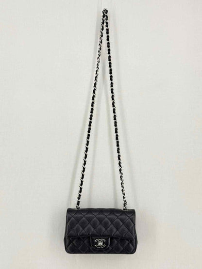 Pre-loved CHANEL Classic Black Quilted Shoulder Bag at Reems Closet