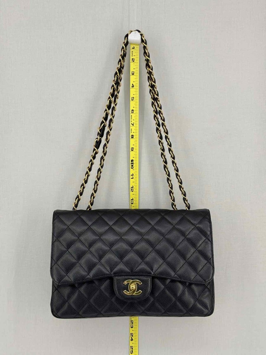 Pre-loved CHANEL Classic Black Quilted Shoulder Bag at Reems Closet