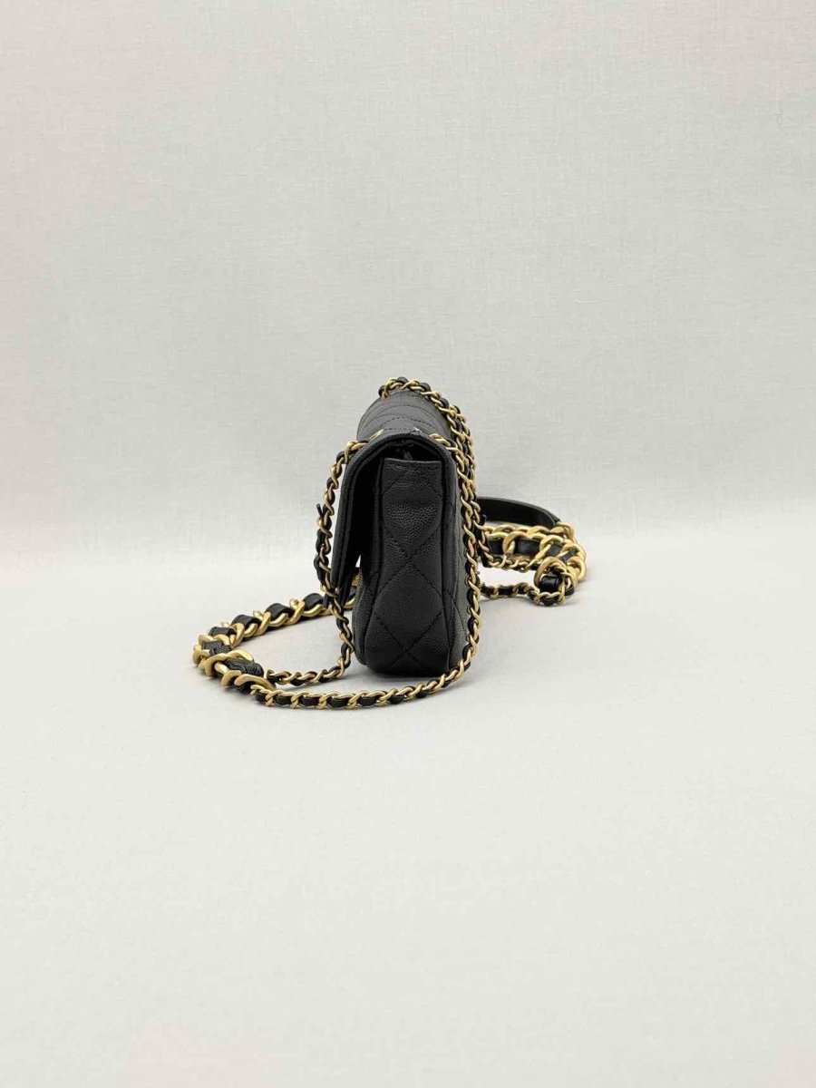 Pre-loved CHANEL Classic Black Quilted Shoulder Bag at Reems Closet