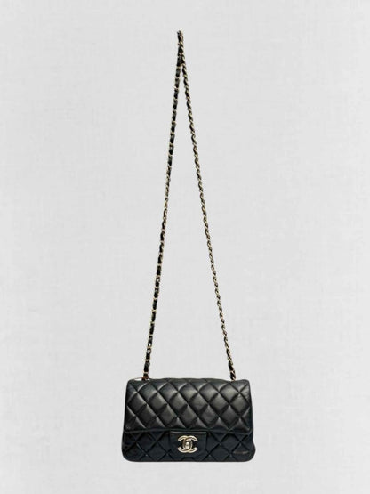 Pre - loved CHANEL Classic Single Flap Black Quilted Shoulder Bag at Reems Closet
