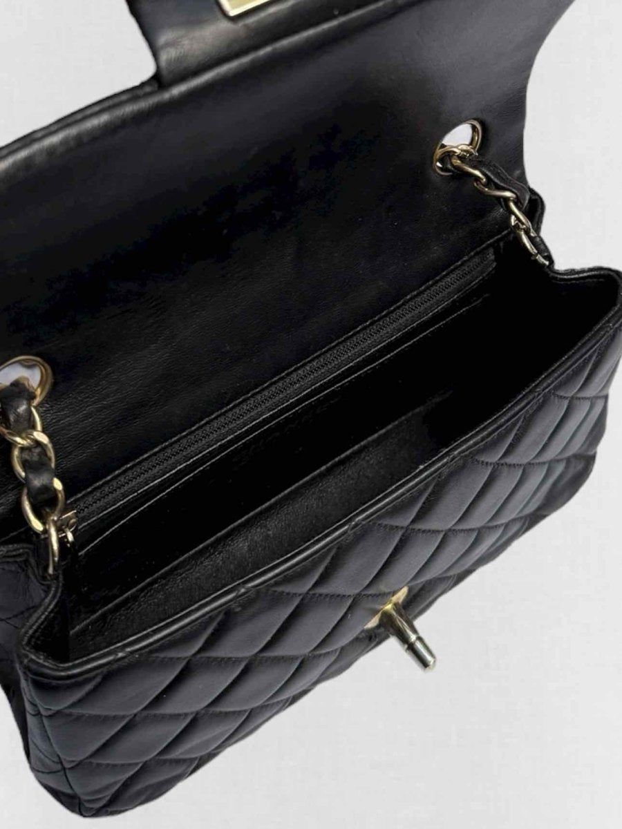 Pre - loved CHANEL Classic Single Flap Black Quilted Shoulder Bag at Reems Closet