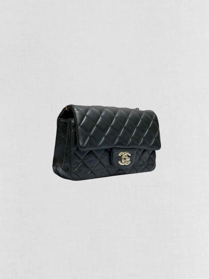 Pre - loved CHANEL Classic Single Flap Black Quilted Shoulder Bag at Reems Closet