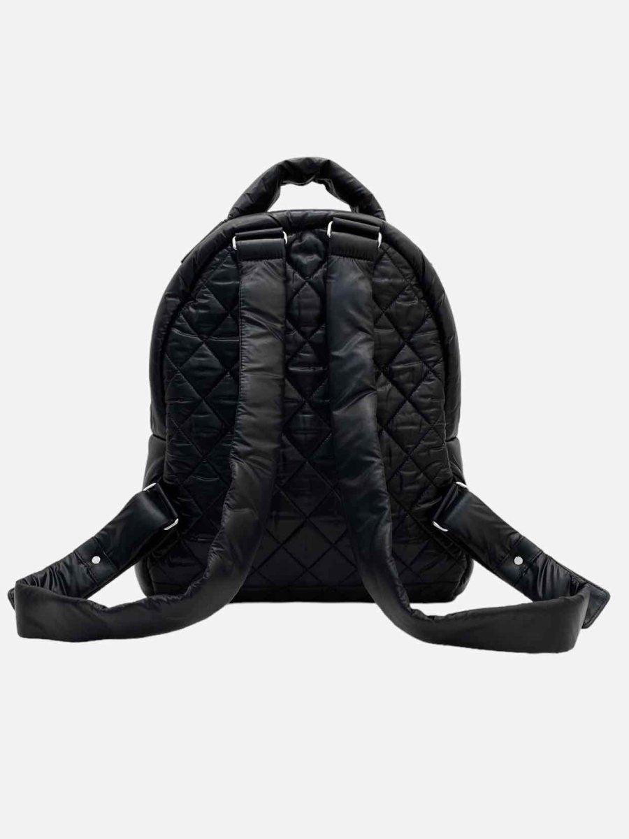 Pre - loved CHANEL Coco Cocoon Black Quilted Backpack at Reems Closet