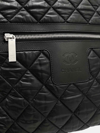 Pre - loved CHANEL Coco Cocoon Black Quilted Backpack at Reems Closet