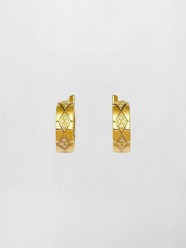 Pre-loved CHANEL Coco Crush pave diamonds Earrings at Reems Closet
