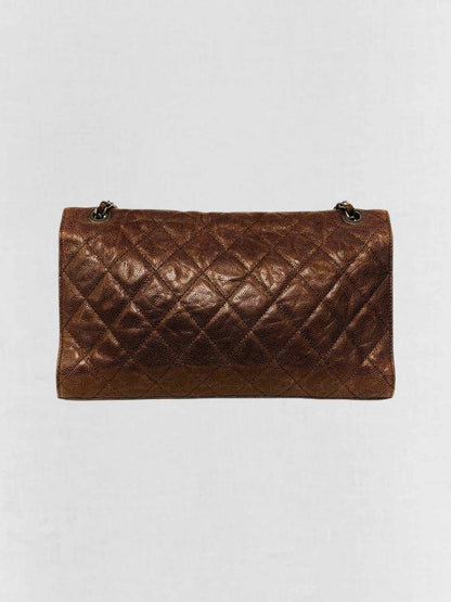 Pre - loved CHANEL Crave Flap Brown Quilted Shoulder Bag at Reems Closet