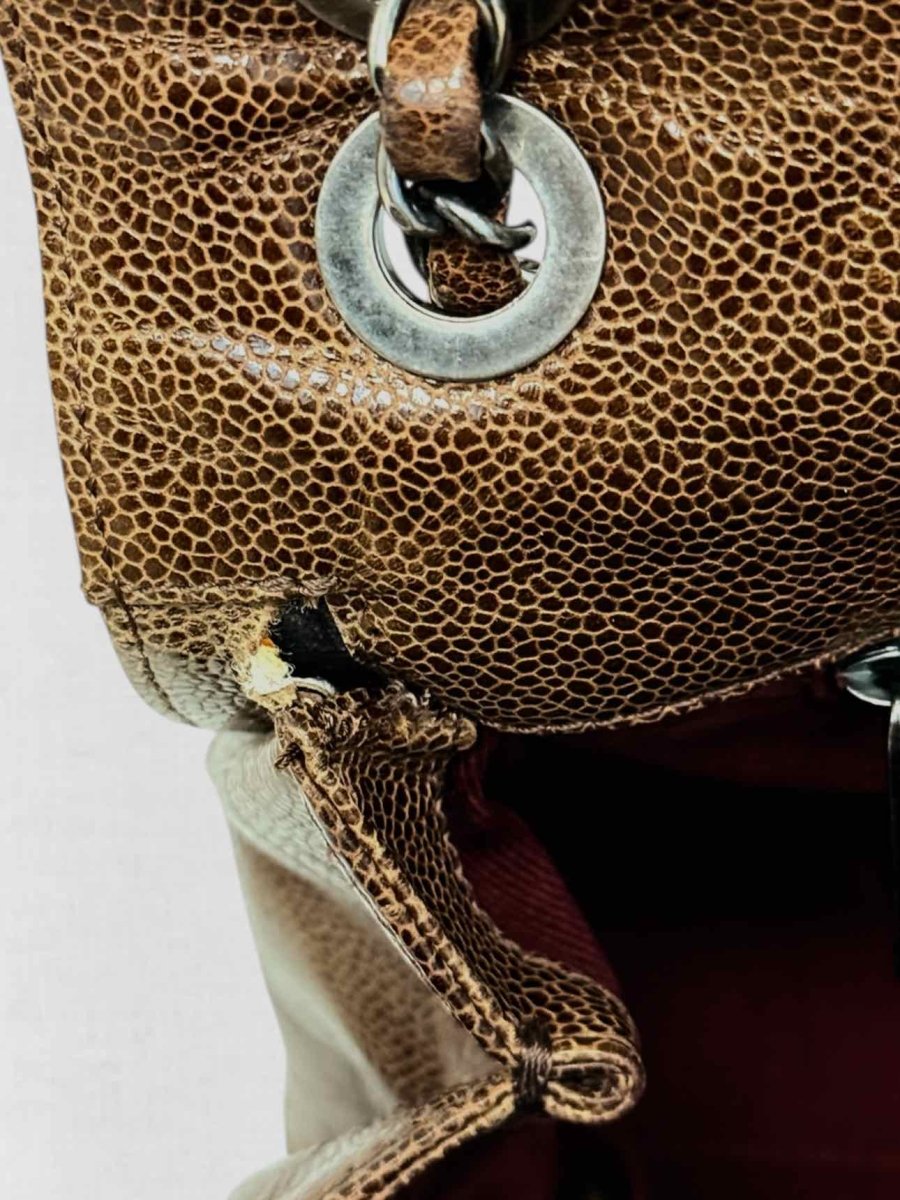 Pre - loved CHANEL Crave Flap Brown Quilted Shoulder Bag at Reems Closet