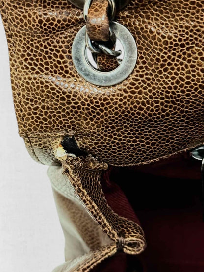 Pre - loved CHANEL Crave Flap Brown Quilted Shoulder Bag at Reems Closet