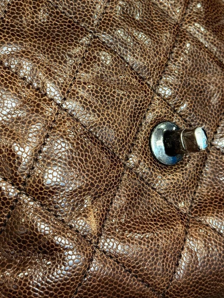 Pre - loved CHANEL Crave Flap Brown Quilted Shoulder Bag at Reems Closet