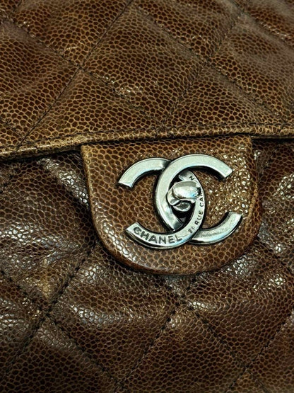 Pre - loved CHANEL Crave Flap Brown Quilted Shoulder Bag at Reems Closet