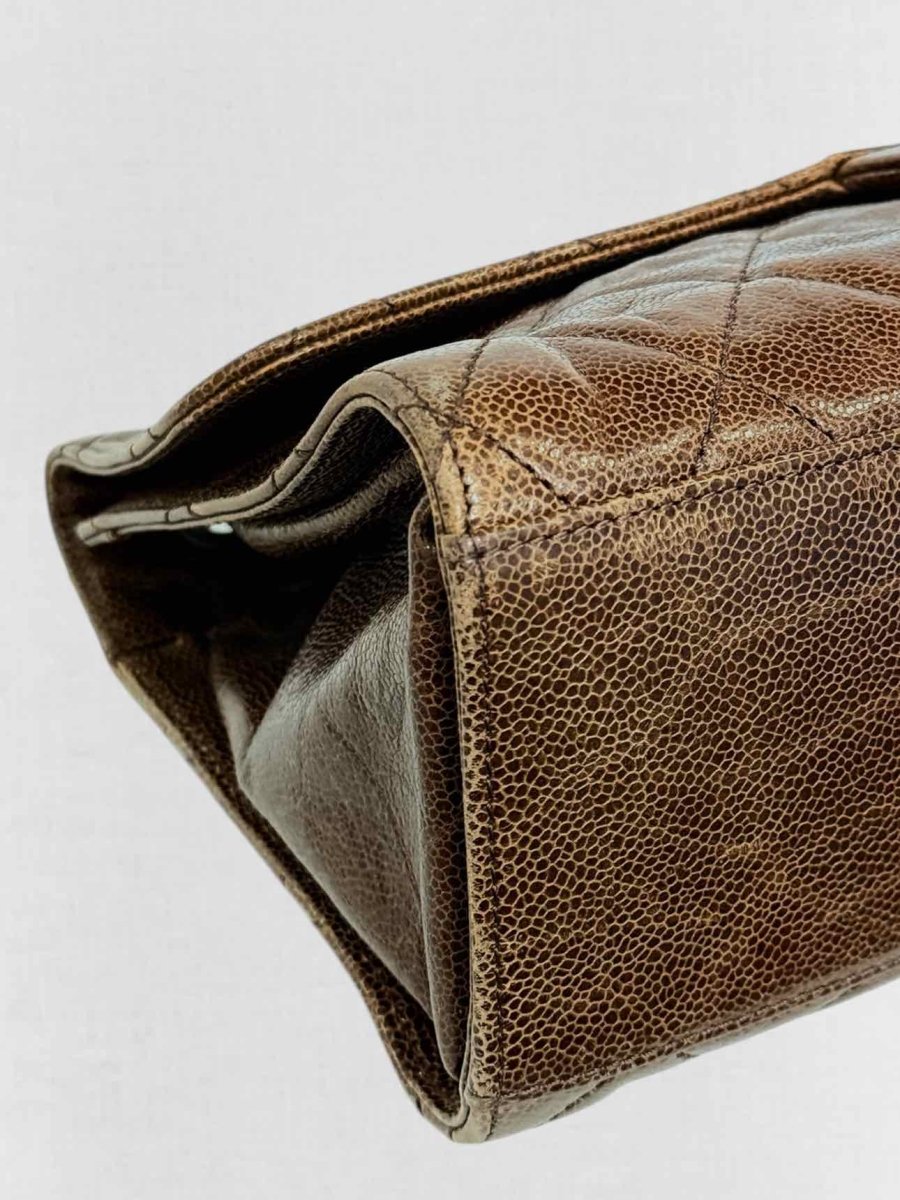 Pre - loved CHANEL Crave Flap Brown Quilted Shoulder Bag at Reems Closet