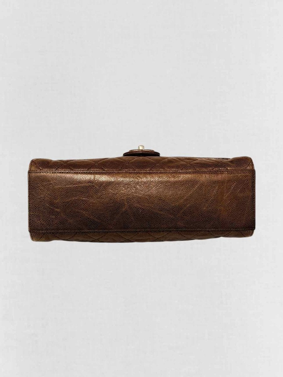 Pre - loved CHANEL Crave Flap Brown Quilted Shoulder Bag at Reems Closet