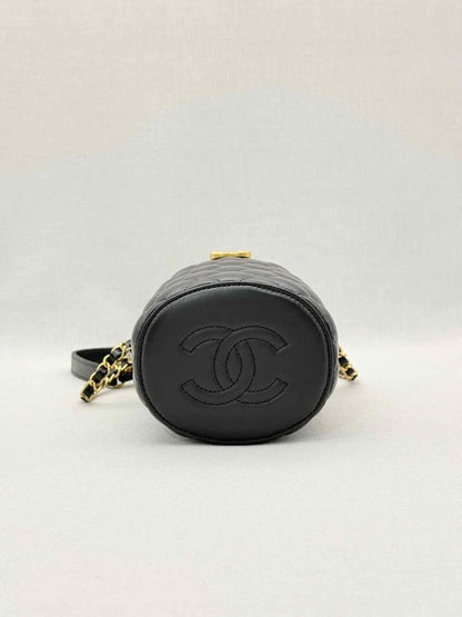 Pre-loved CHANEL Crown Box Black Quilted Vanity Case at Reems Closet