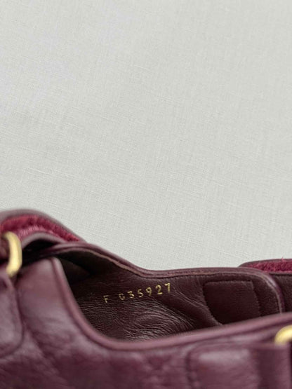 Pre - loved CHANEL Dad Burgundy Quilted Size EU 38.5 Sandals at Reems Closet